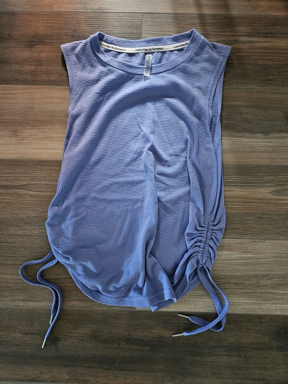 Calvin Klein Performance Lavender Side-Ruched Tank